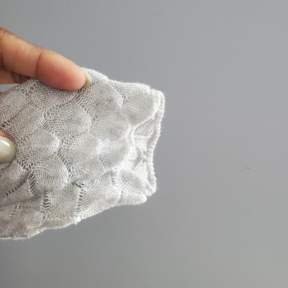 Belldini Lightweight Gray Open Knit Open Cardigan S - Picture 4 of 7